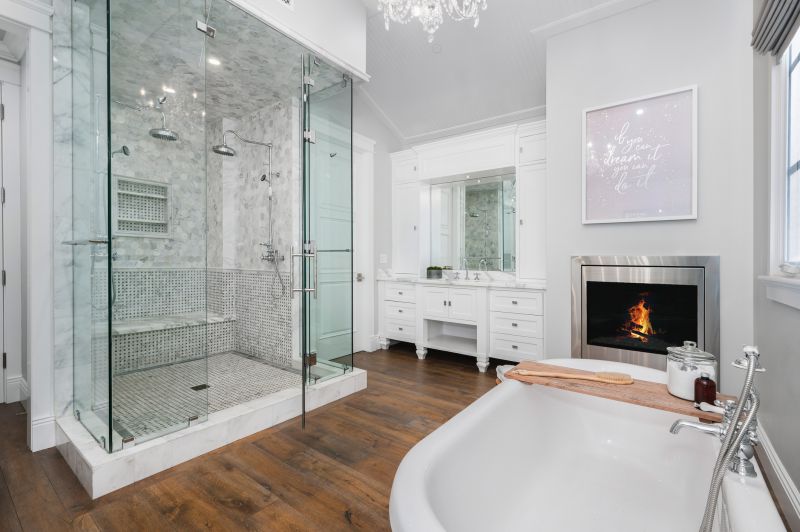 Modern Shower with Frameless Glass